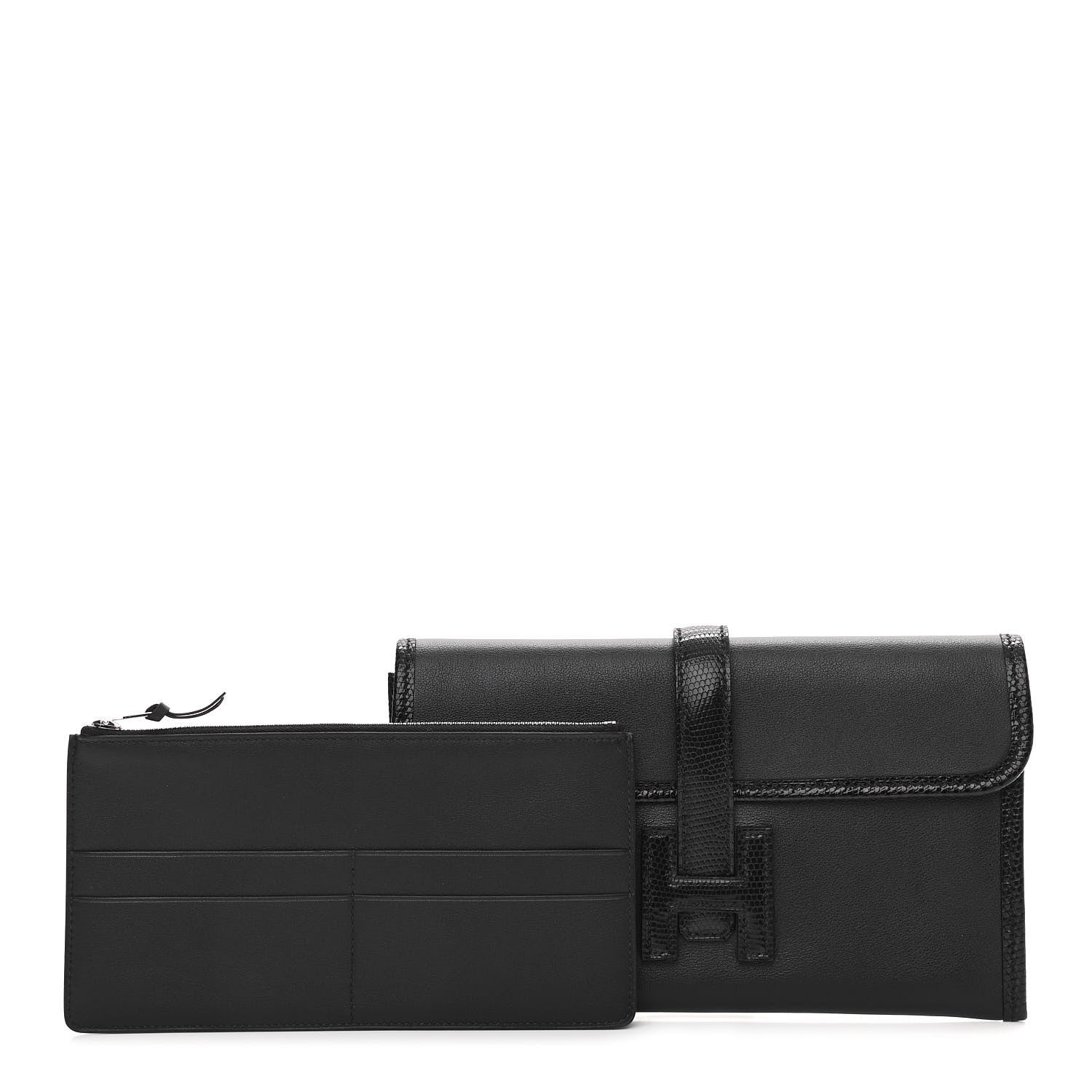 Hermes Swift Lizard Niloticus Jige Duo Black 3 of 7