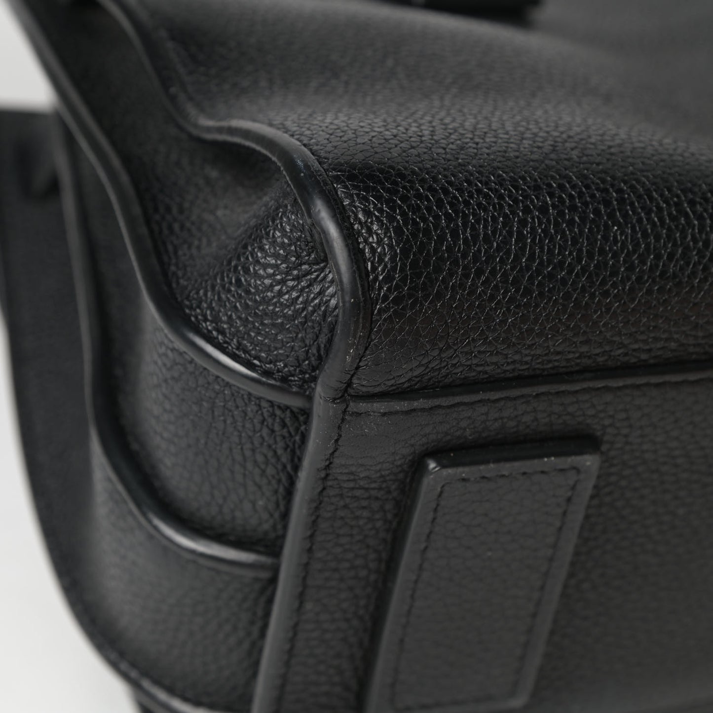 Grained Calfskin Baby Sac De Jour Souple Black