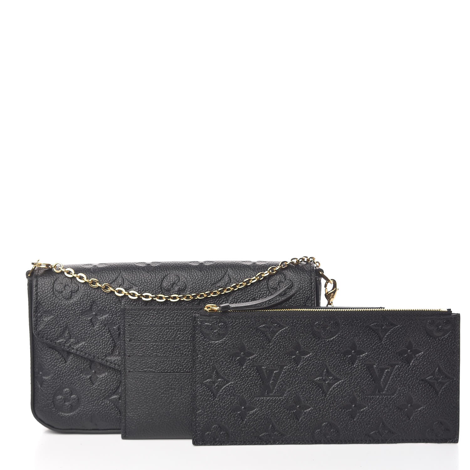 Louis Vuitton Empreinte Pochette Felicie Chain Wallet Black 14 of 14