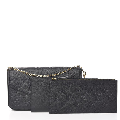 Louis Vuitton Empreinte Pochette Felicie Chain Wallet Black 14 of 14