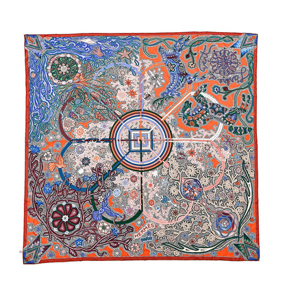 Hermes Cashmere Silk L'Arbre Du Vent Shawl 140 1 of 5