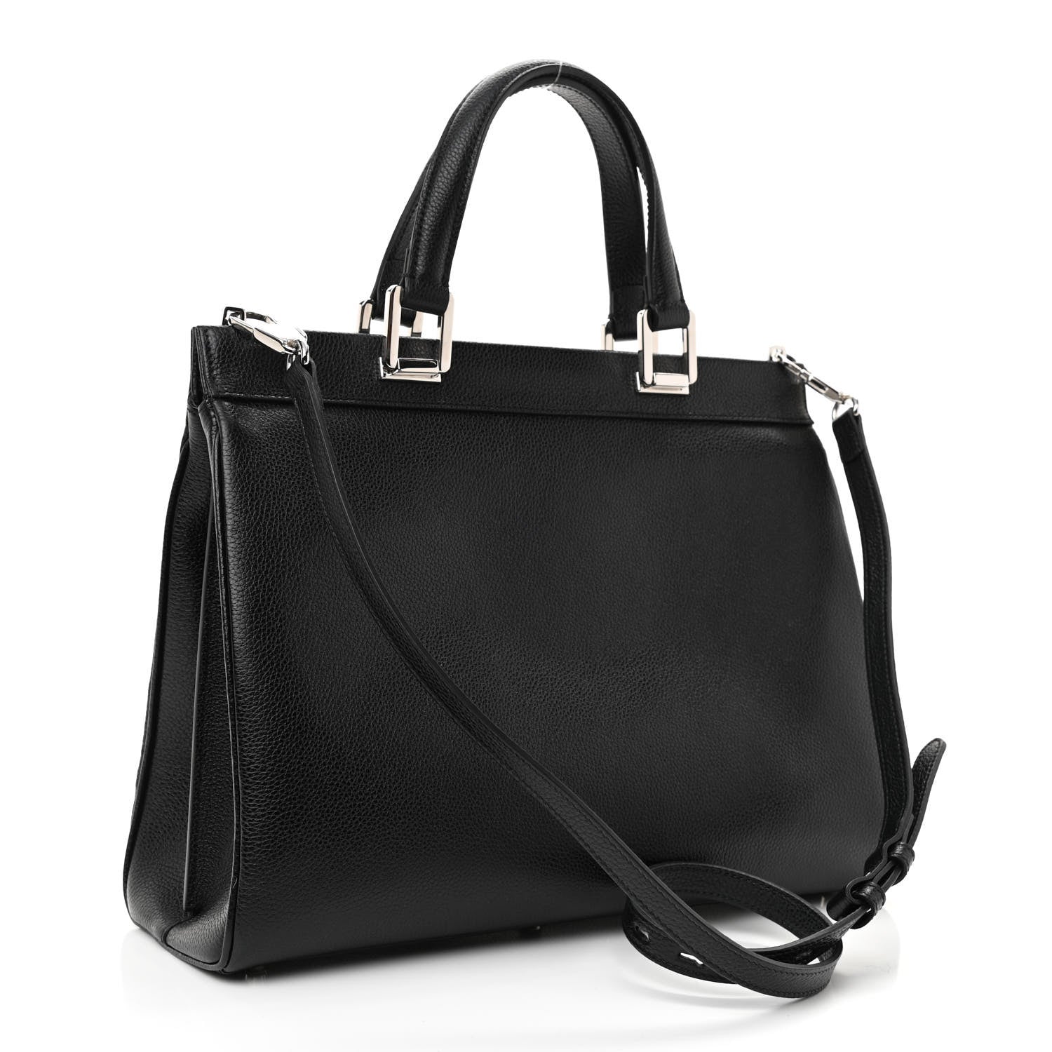 Gucci Grainy Calfskin Medium Zumi Top Handle Bag Black 3 of 8