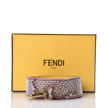 Fendi Shiny Python Vitello Dolce Strap You Purple Yellow 6 of 6