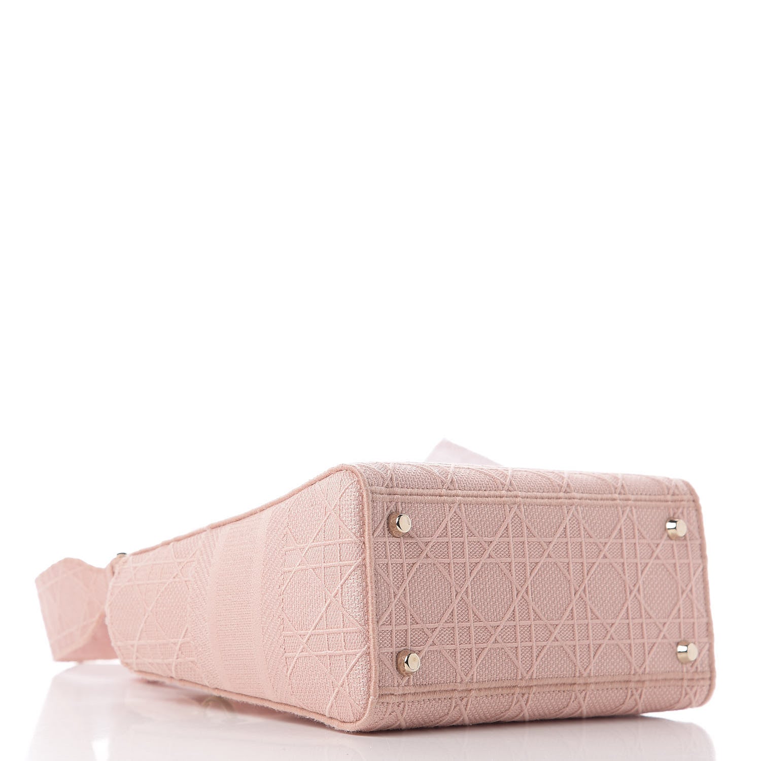 Christian Dior Canvas Embroidered Cannage Medium Lady D-Lite Pink 4 of 10