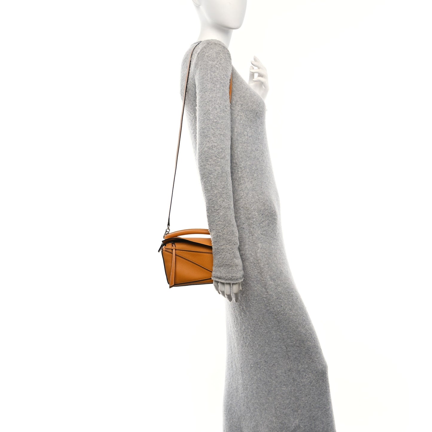 Grained Calfskin Mini Puzzle Bag Sunflower