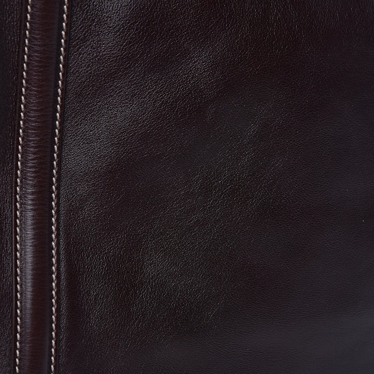 Calfskin Large Britt Shoulder Bag Dark Brown
