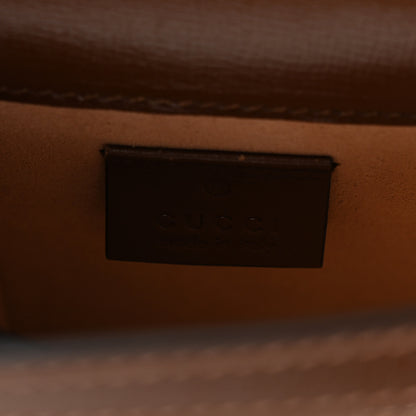 Gucci GG Supreme Monogram Mini Horsebit 1955 Crossbody Bag Beige Brown Sugar 6 of 10