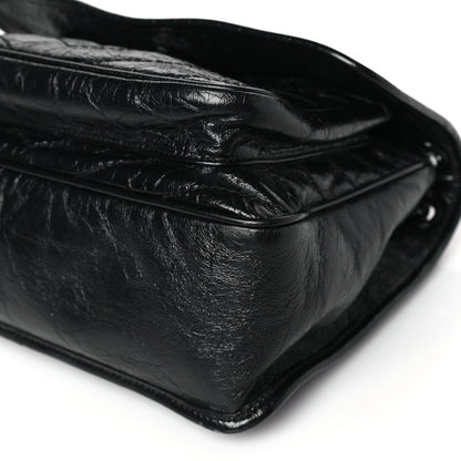 Saint Laurent Crinkled Calfskin Matelasse Monogram Medium Niki Chain Satchel Black 9 of 9