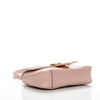 Gucci Calfskin Matelasse Mini GG Marmont Shoulder Bag Perfect Pink 4 of 7