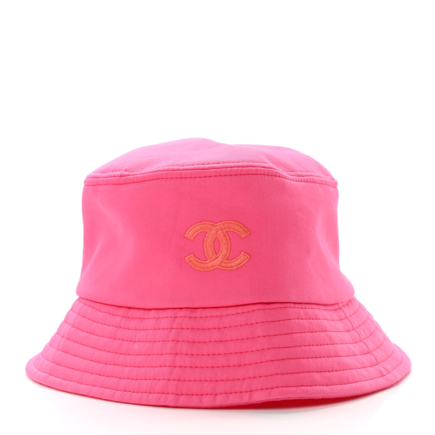 Chanel Canvas CC Bucket Hat M Fuchsia Orange 3 of 9