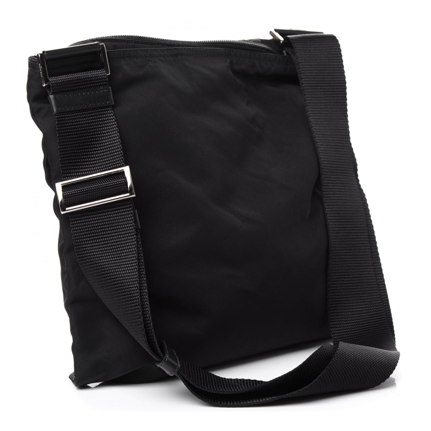 Nylon Vela Flat Messenger Bag Black