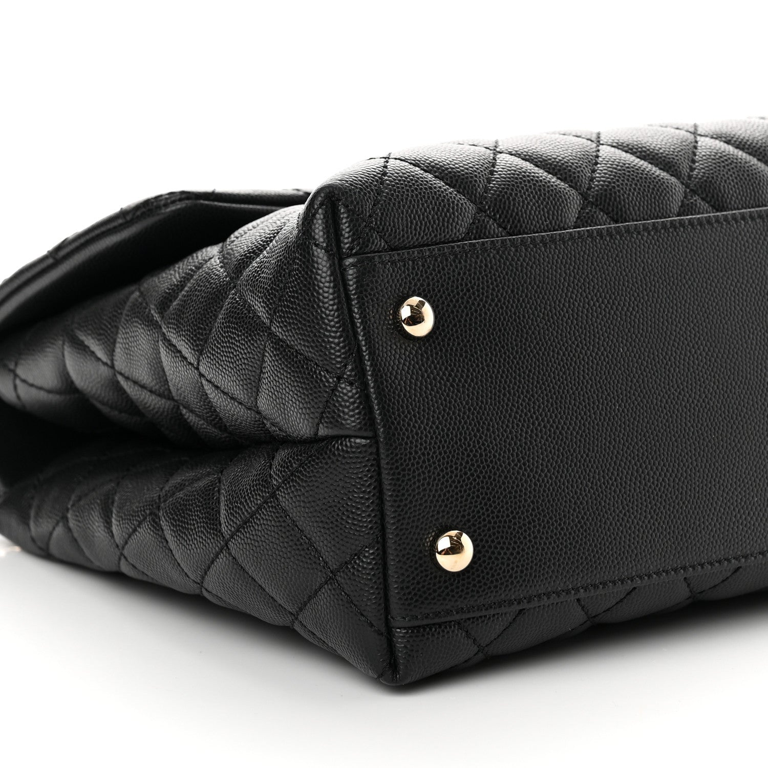 Chanel Caviar Quilted Medium Coco Handle Flap Black 9 of 10