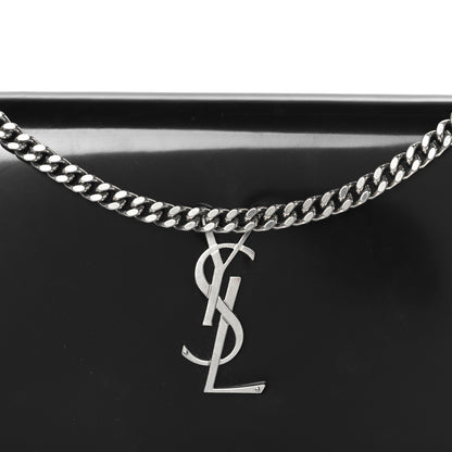 Saint Laurent Patent Calfskin Monogram Kate Wallet On Chain Black 7 of 9
