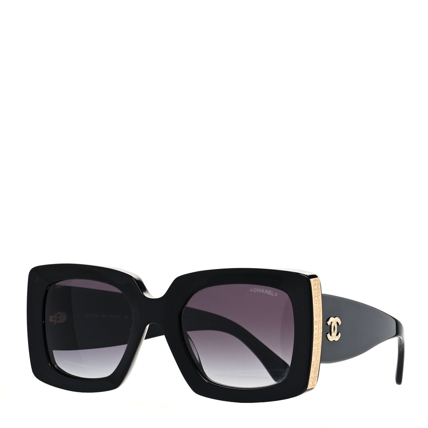 Acetate Rectangle Sunglasses 5435 Black