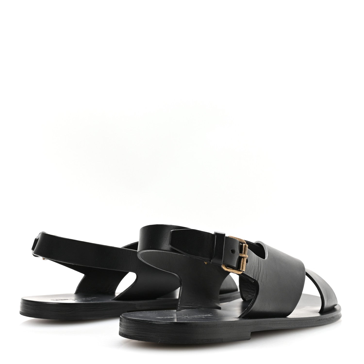 Saint Laurent Calfskin Mens Mojave Sandals 43 Black 5 of 9