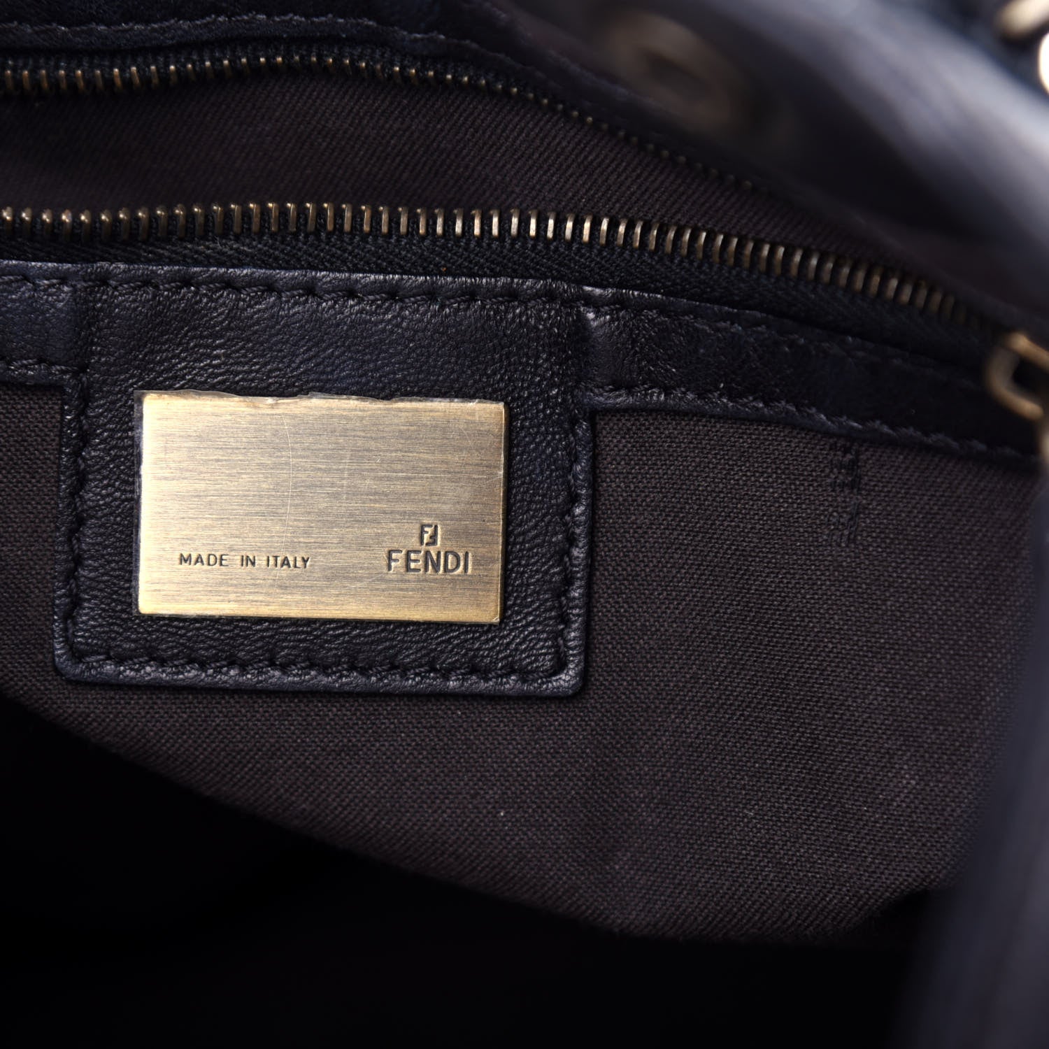 Fendi Nappa Patent Grommet Bag De Jour Black 6 of 11
