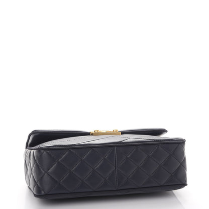 Chanel Lambskin Scallop Quilted Medium Pagoda Flap Navy 4 of 8