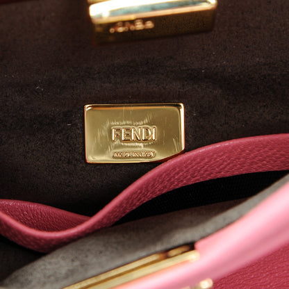 Fendi Shiny Nappa Micro Peekaboo Iconic Satchel Rosa Fluo 6 of 6