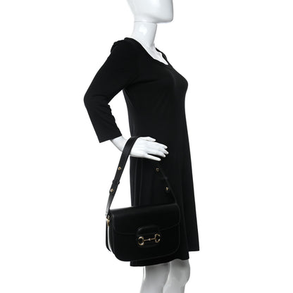 Gucci Azalea Calfskin Horsebit 1955 Shoulder Bag Black 2 of 9