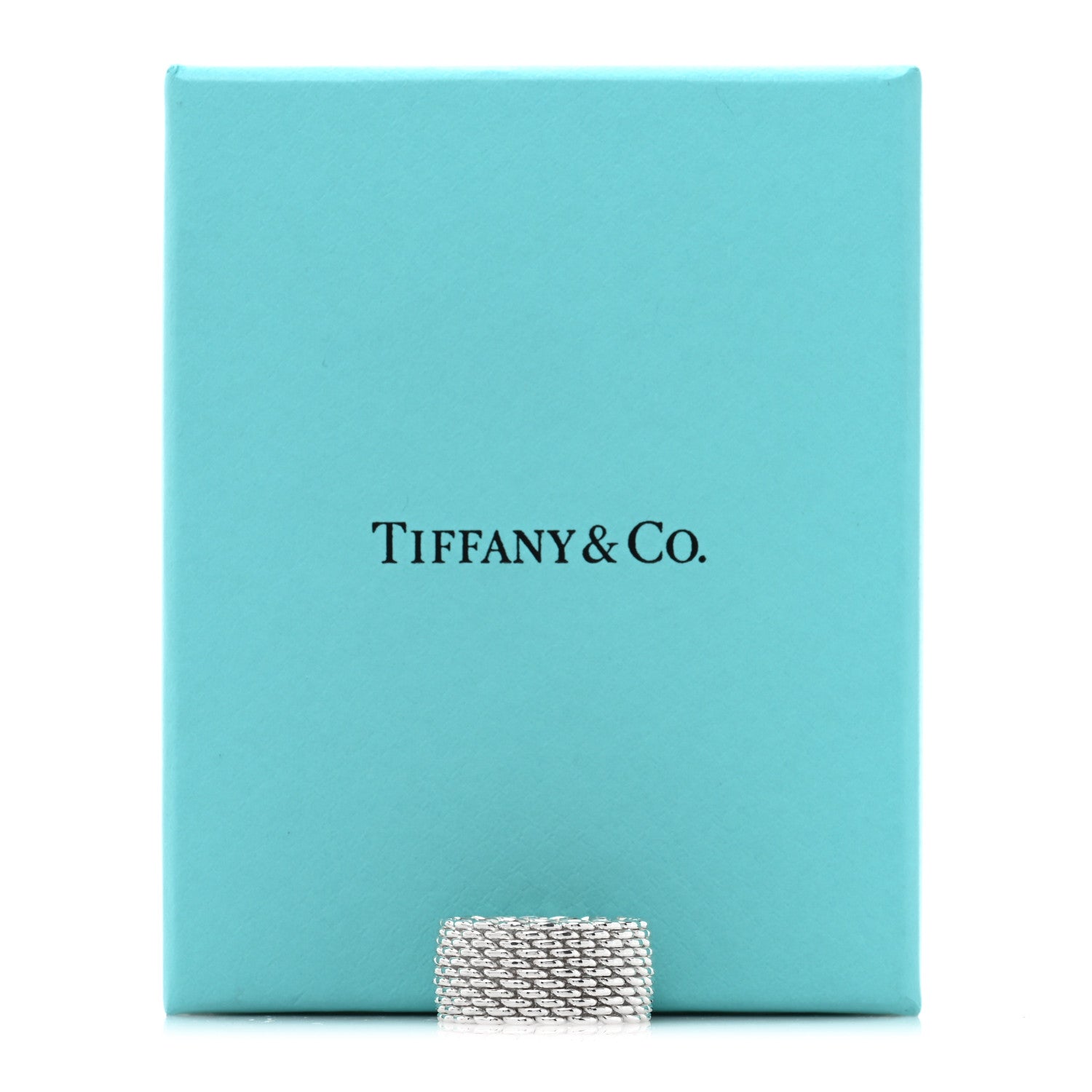 Tiffany Sterling Silver Somerset Mesh Ring 51 5.75 5 of 5