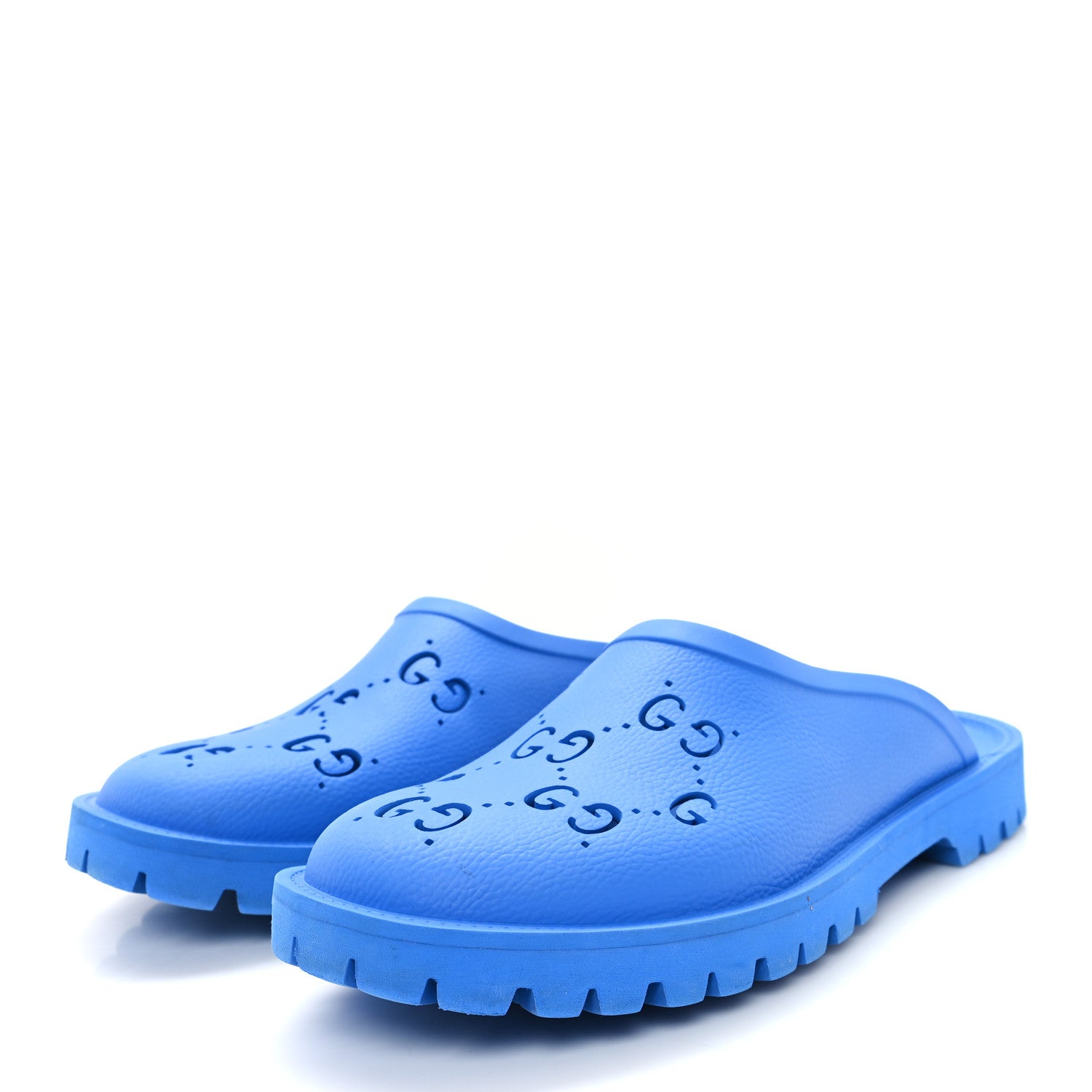 Gucci Rubber GG Monogram Mens Sandals 12 Bright Splash 4 of 10
