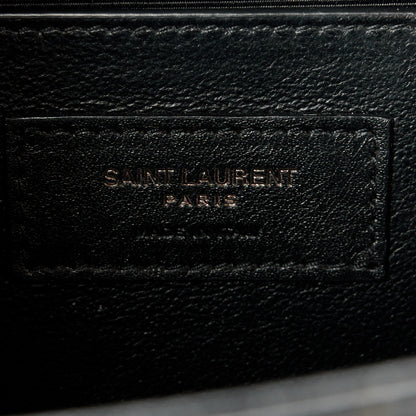 Saint Laurent Grain De Poudre Medium Classic Monogram Monochrome Kate Satchel Black 7 of 11