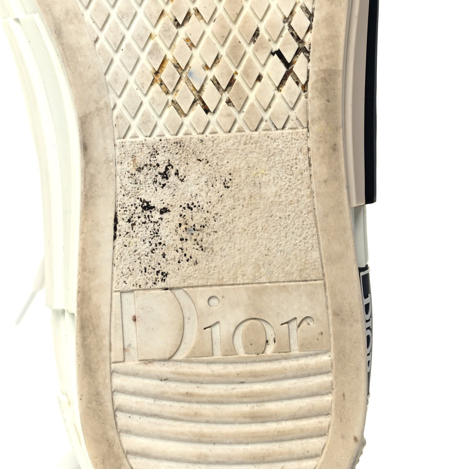 Christian Dior Technical Canvas Oblique Mens B23 High Top Sneakers 41 White Black 6 of 9