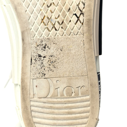 Christian Dior Technical Canvas Oblique Mens B23 High Top Sneakers 41 White Black 6 of 9