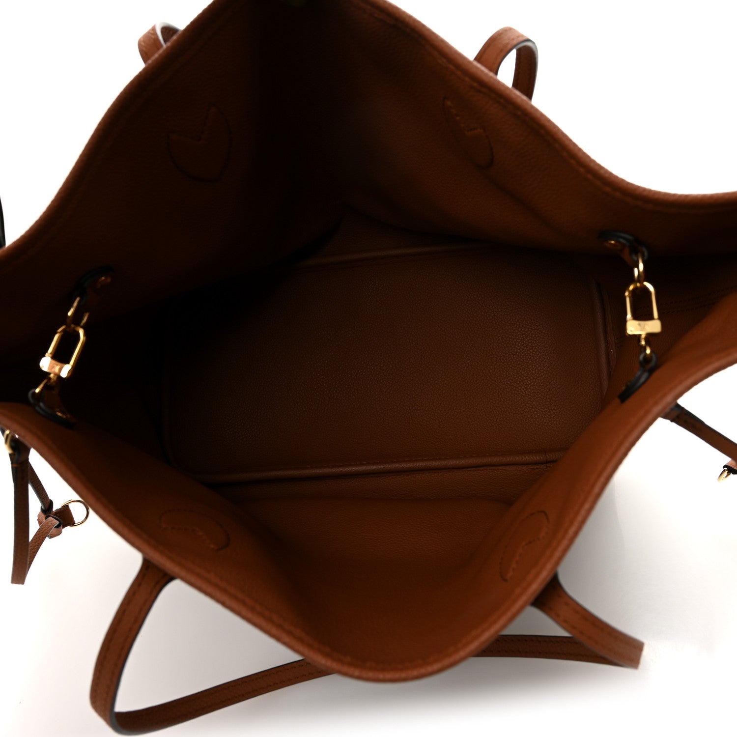 Louis Vuitton Monogram Calfskin Neo Neverfull Inside Out MM Tan 8 of 17