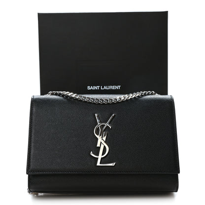 Saint Laurent Grain De Poudre Small Monogram Kate Satchel Black 12 of 12