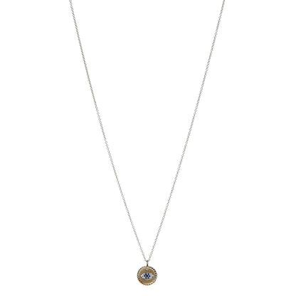 David Yurman 18K Yellow Gold Blue Sapphire Diamond Evil Eye Necklace 1 of 7