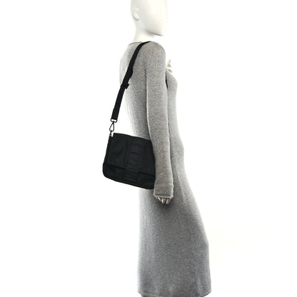 Fendi Econyl Nylon Cuoio Romano Monochrome Medium Baguette Messenger Bag Black 2 of 12