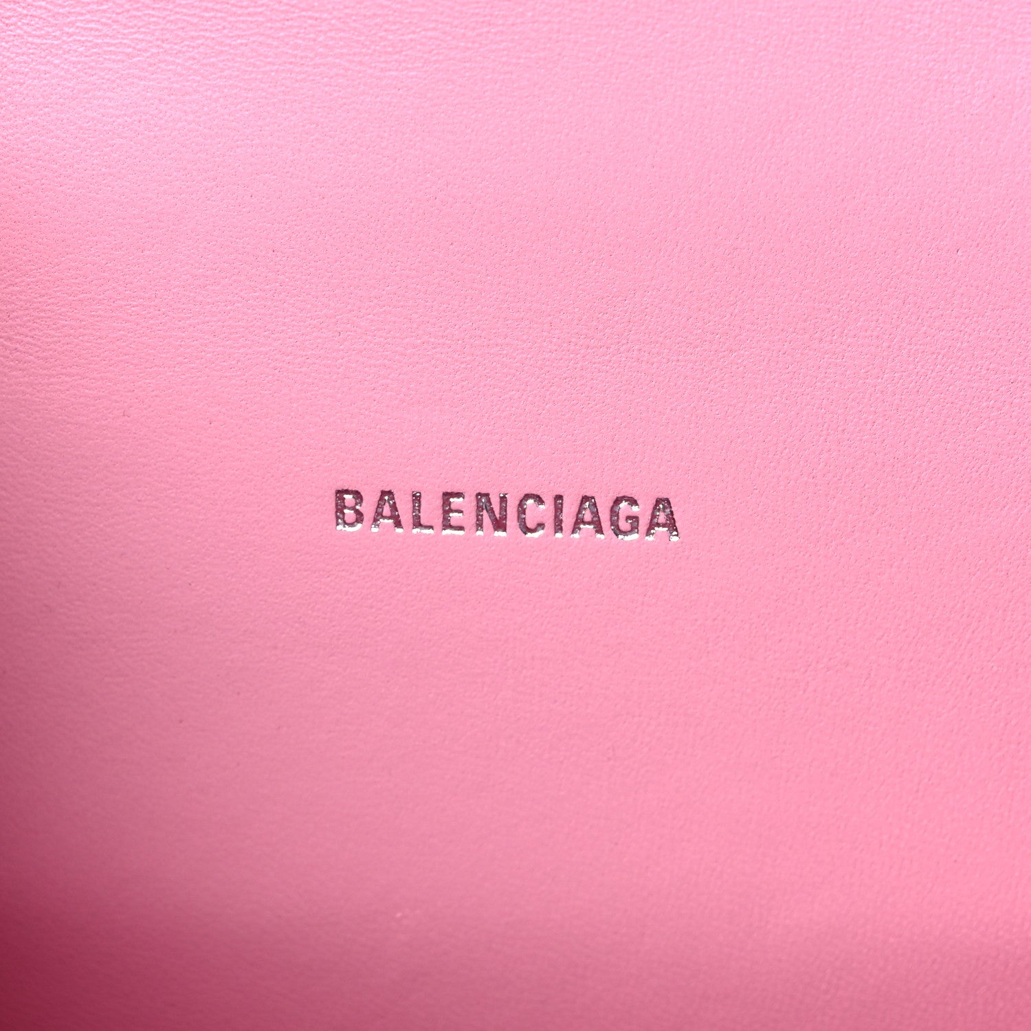 Balenciaga Shiny Calfskin Crocodile Embossed Hourglass Top Handle Bag XS Pink 6 of 12