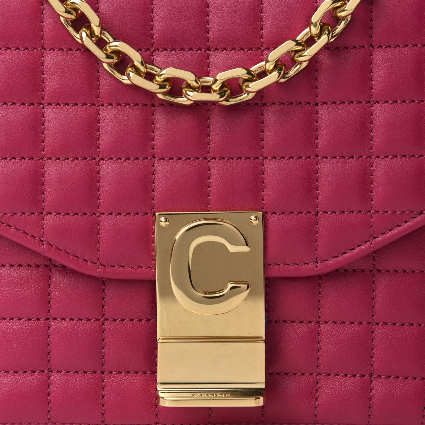 Calfskin Quilted Medium C Bag Pink