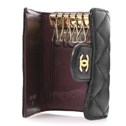 Chanel Caviar Quilted 6 Key Holder Black 5 of 11