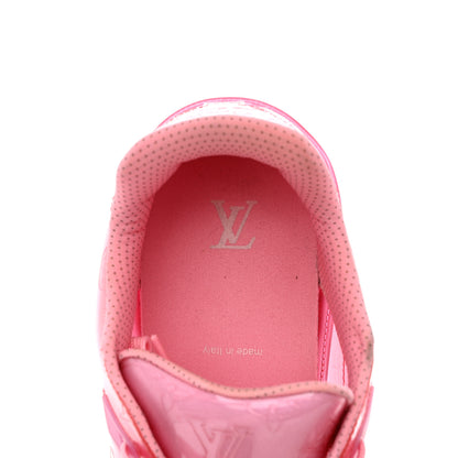 Louis Vuitton Mix Materials Transparent Monogram Mens LV Trainer Sneakers 11 Pink 7 of 13