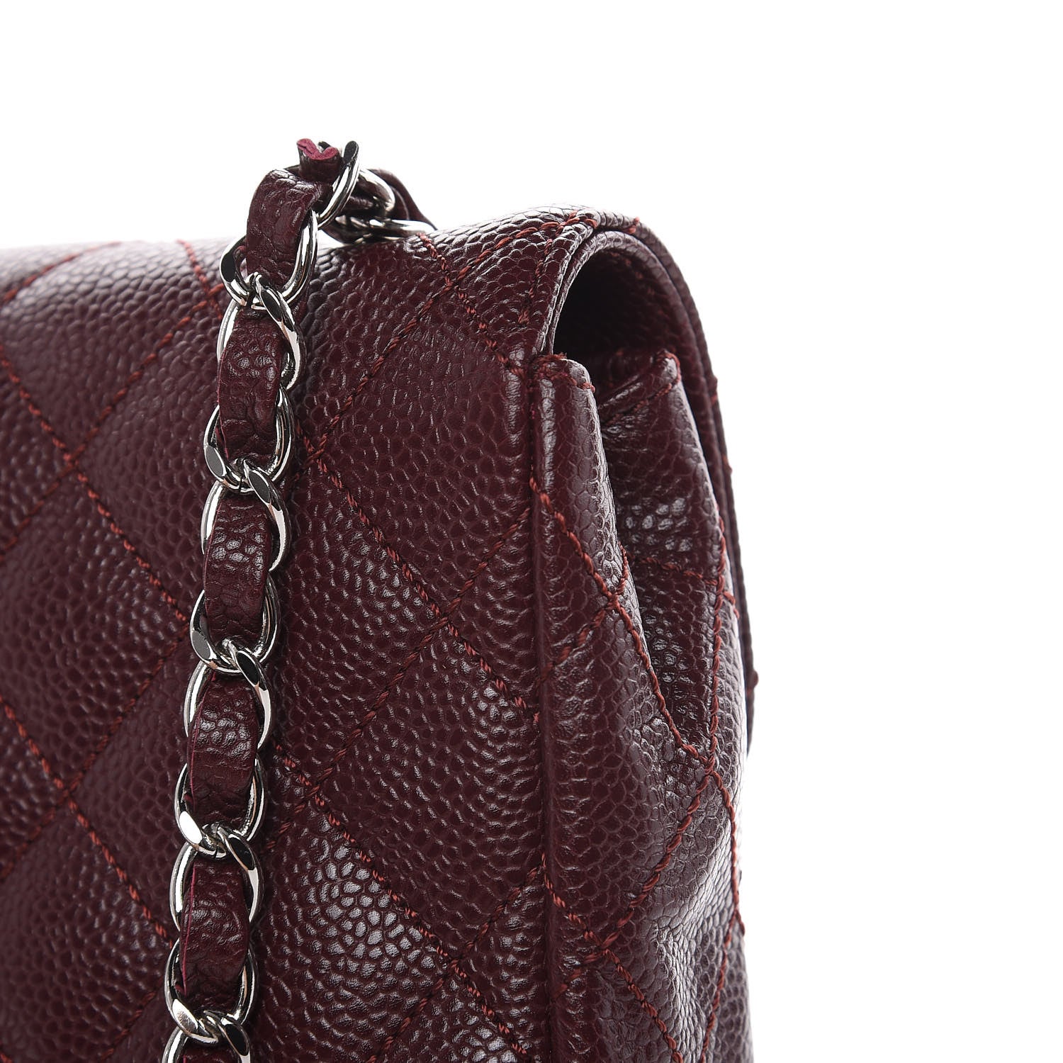 Chanel Caviar Quilted East West Flap Bordeaux 11 of 12