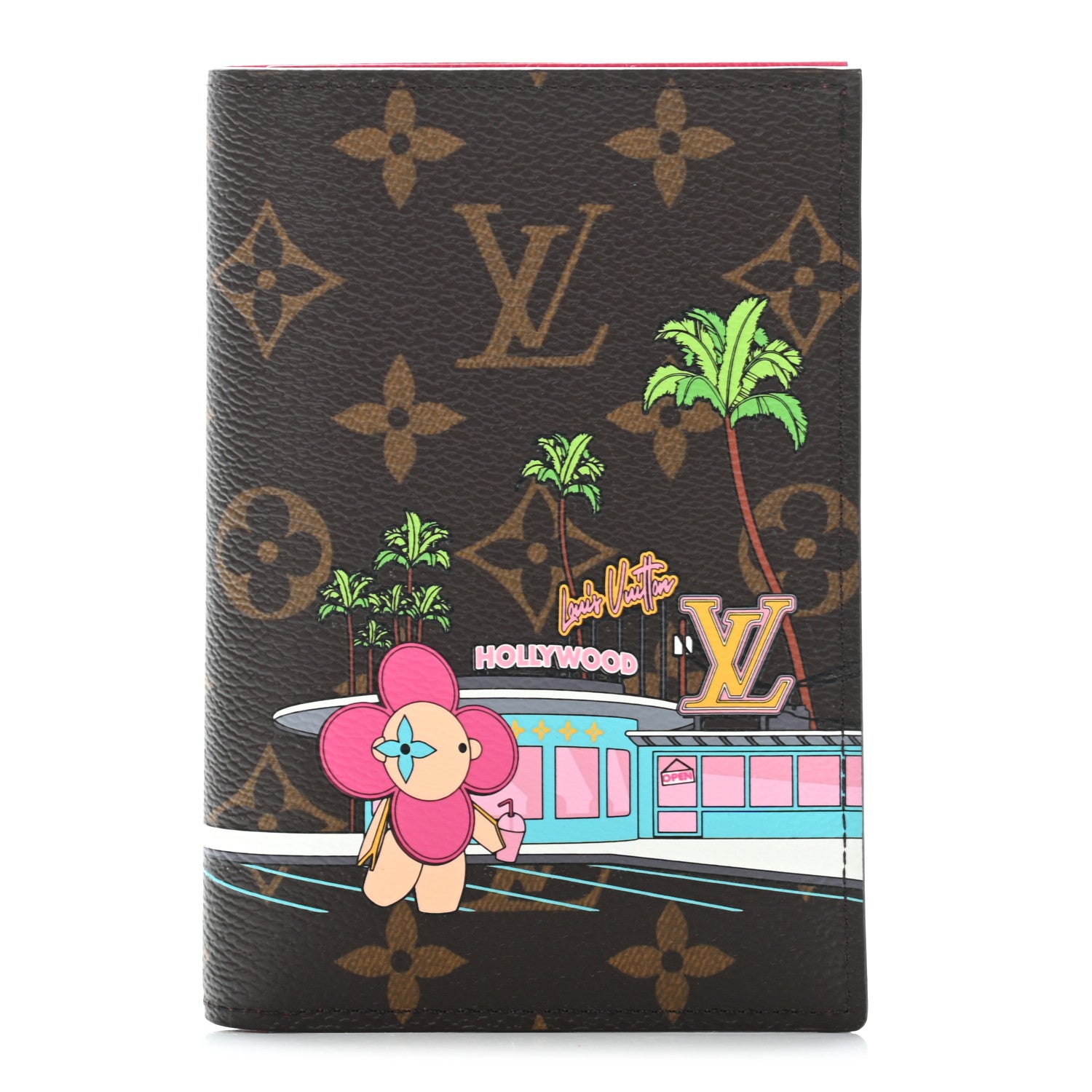 Louis Vuitton Monogram 2021 Christmas Animation Hollywood Passport Cover Fuchsia 1 of 6