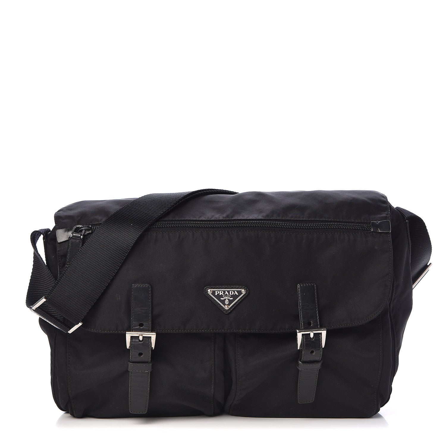 Prada Nylon Vela Messenger Bag Black 1 of 21