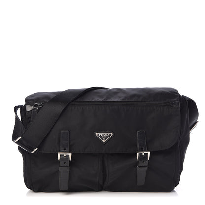 Prada Nylon Vela Messenger Bag Black 1 of 21