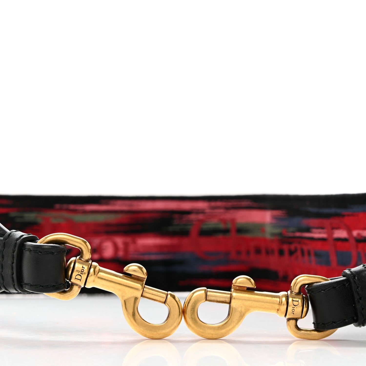 Christian Dior Lambskin Canvas Embroidered Floral Shoulder Strap Multicolor 5 of 5