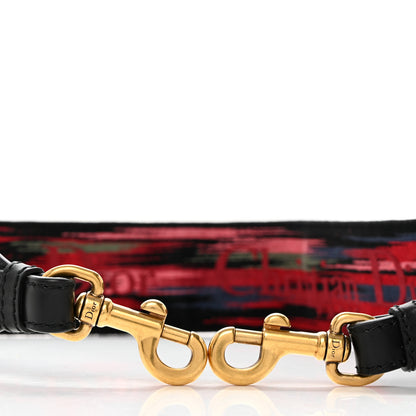 Christian Dior Lambskin Canvas Embroidered Floral Shoulder Strap Multicolor 5 of 5