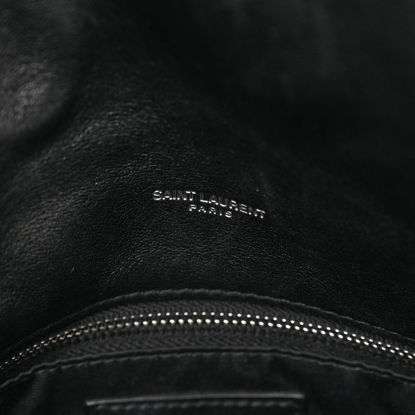 Lambskin Quilted Small Loulou Puffer Monogram Chain Satchel Black