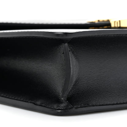 Celine Shiny Calfskin Triomphe Margo Wallet on Chain Black 10 of 11