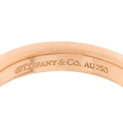 Tiffany 18K Rose Gold Diamond Logo Band Ring 49 4.75 5 of 6