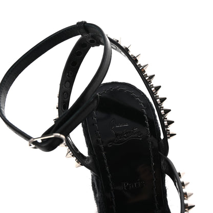 Christian Louboutin Patent Mafaldina 120 Wedge Sandals 35 Black 8 of 8