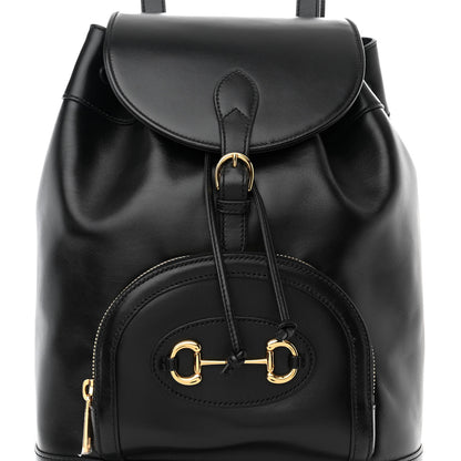 Gucci Boarded Plutone Calfskin Horsebit 1955 Single Buckle Backpack Black 9 of 11