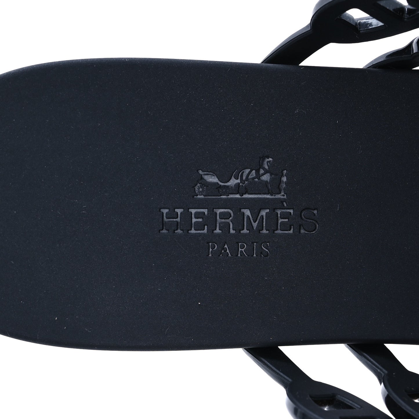 Rubber Chaine d'Ancre Island Sandals 38 Black