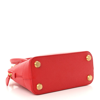Balenciaga Signature Grained Calfskin Logo XXS Ville Top Handle Bag Rouge Coquelicot Black 4 of 12