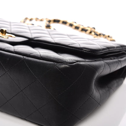 Chanel Lambskin Quilted Jumbo Double Flap Black 10 of 16